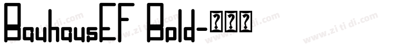 BauhausEF Bold字体转换